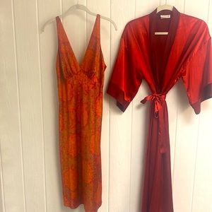Long Natori Gown and Kayanna Studio Merlot Robe. Small